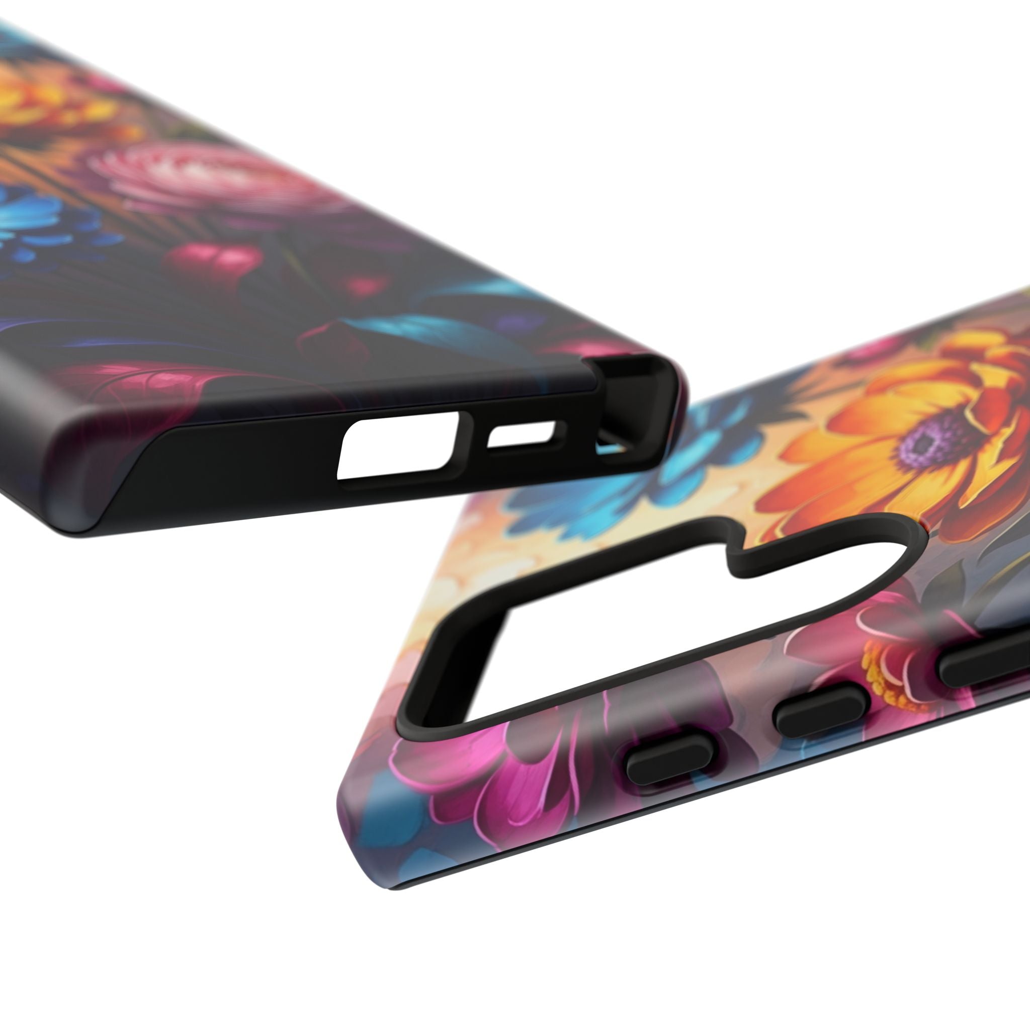 Floral Sunset Tough Phone Case — Vibrant Bloom Protective Cover
