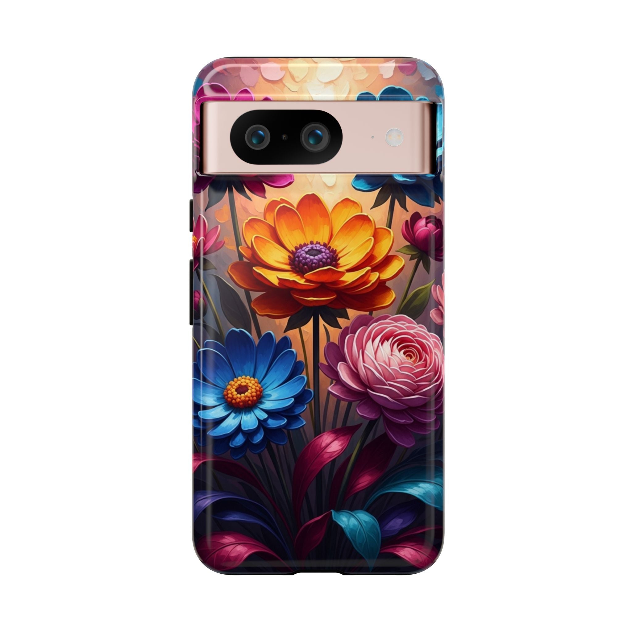 Floral Sunset Tough Phone Case — Vibrant Bloom Protective Cover