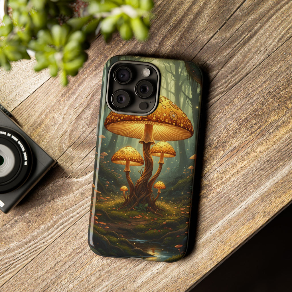 Mushroom Forest Tough Phone Case — Protective Fantasy Nature Design