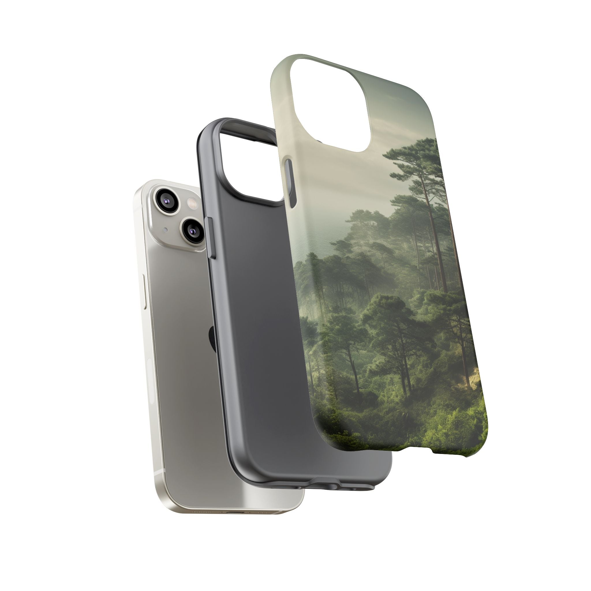 Phone Case, Tough Case for iPhone, Forest Print Phone Cover, Nature Lover Gift, Protective Phone Case, Outdoor Adventure Accessory