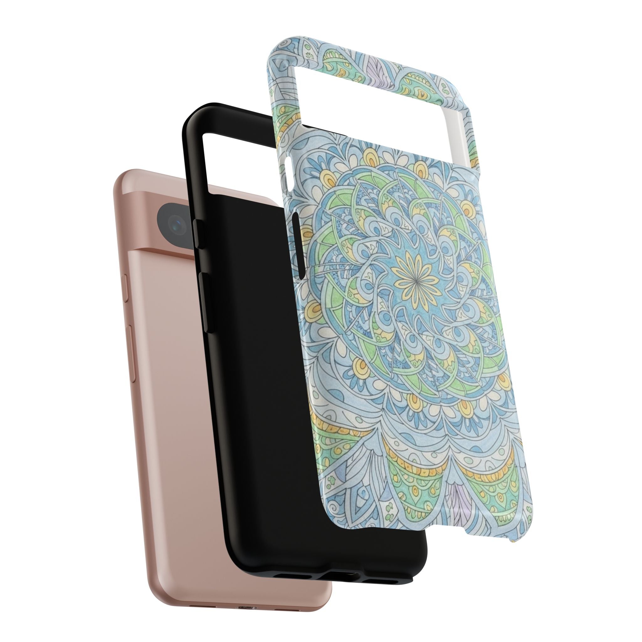 Mandala Floral Phone Case — Pastel Boho Tough Case