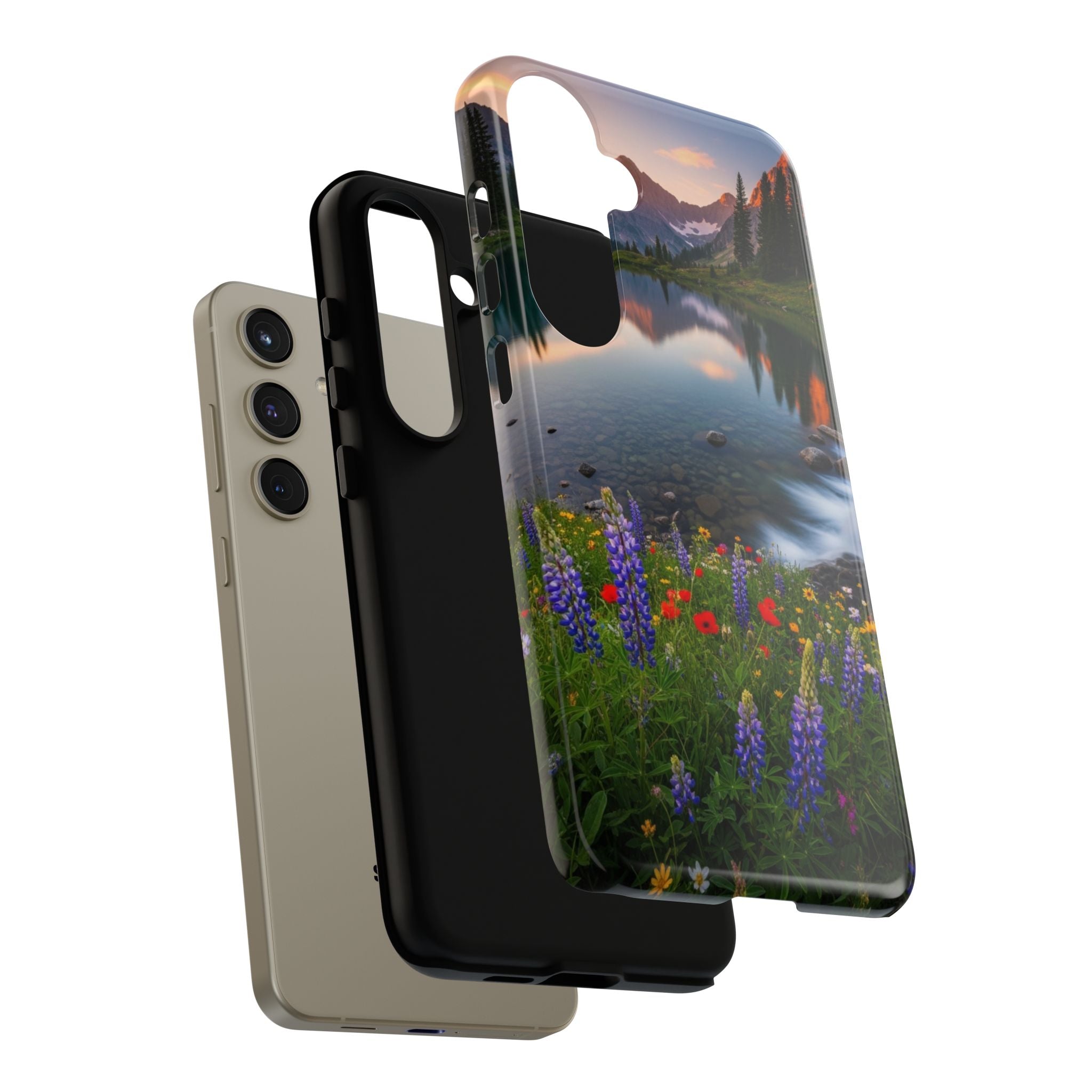 Mountain Wildflower Phone Case — Scenic Nature Tough Case