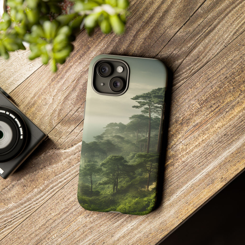 Phone Case, Tough Case for iPhone, Forest Print Phone Cover, Nature Lover Gift, Protective Phone Case, Outdoor Adventure Accessory