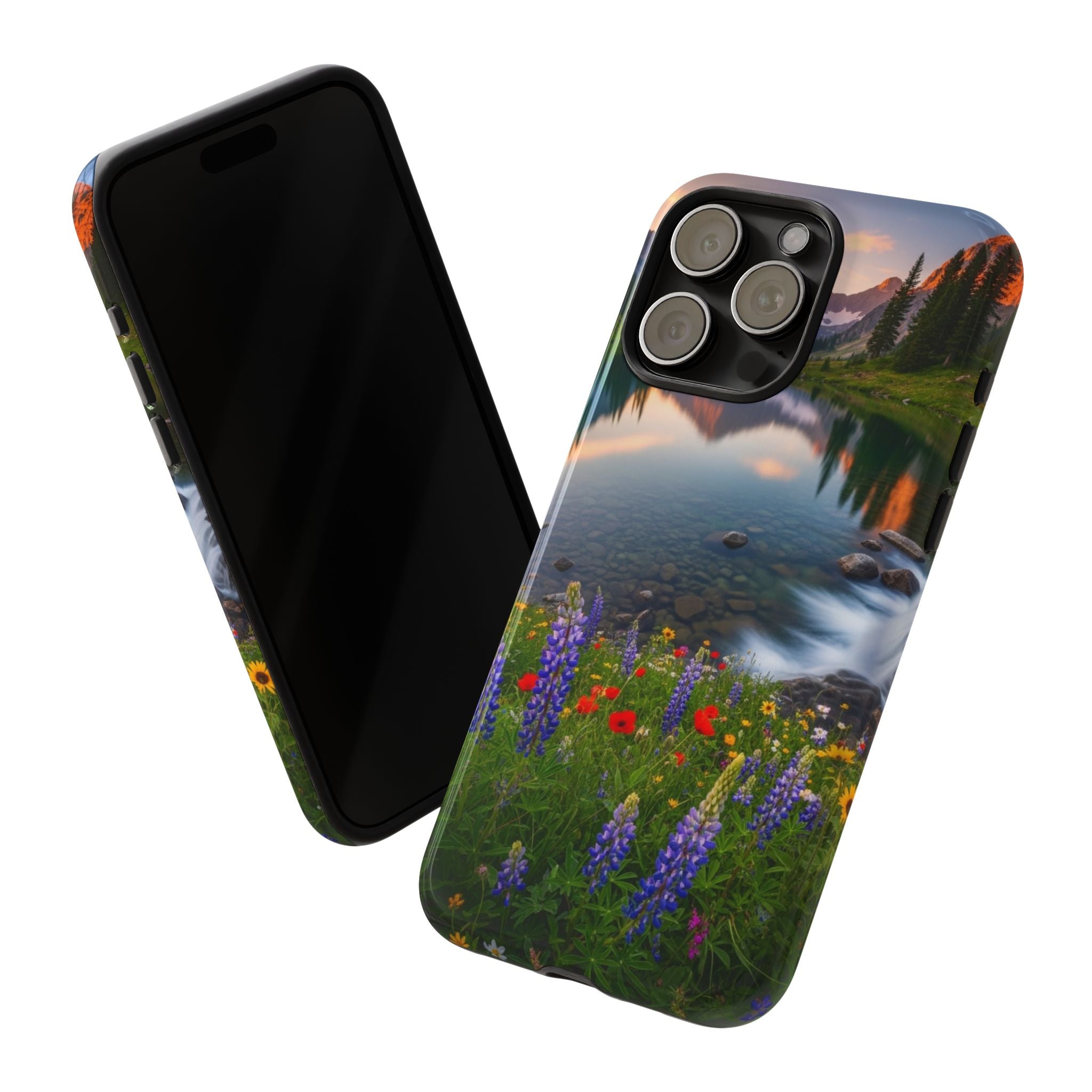 Mountain Wildflower Phone Case — Scenic Nature Tough Case