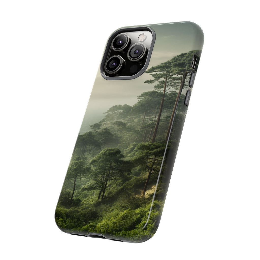 Phone Case, Tough Case for iPhone, Forest Print Phone Cover, Nature Lover Gift, Protective Phone Case, Outdoor Adventure Accessory