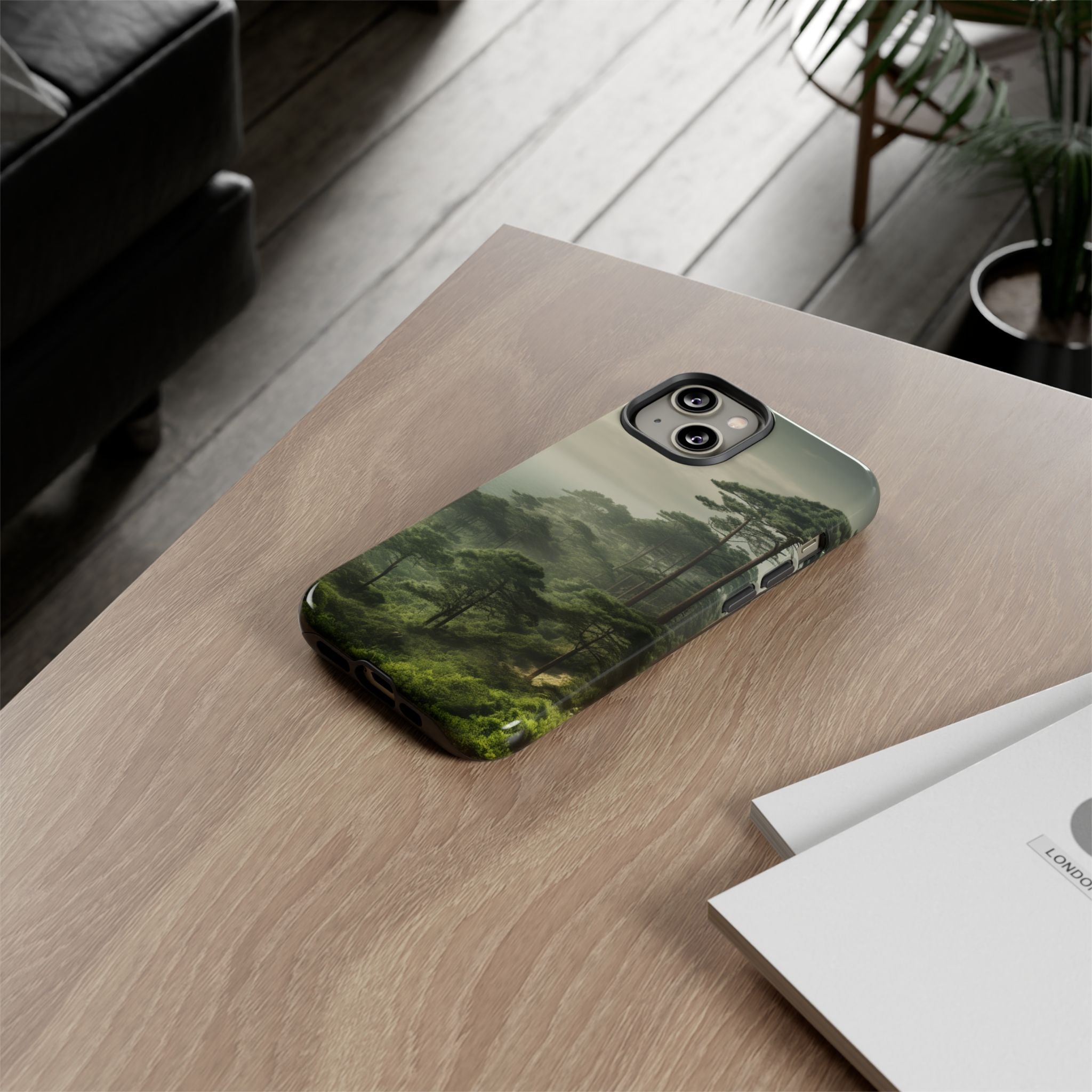 Phone Case, Tough Case for iPhone, Forest Print Phone Cover, Nature Lover Gift, Protective Phone Case, Outdoor Adventure Accessory