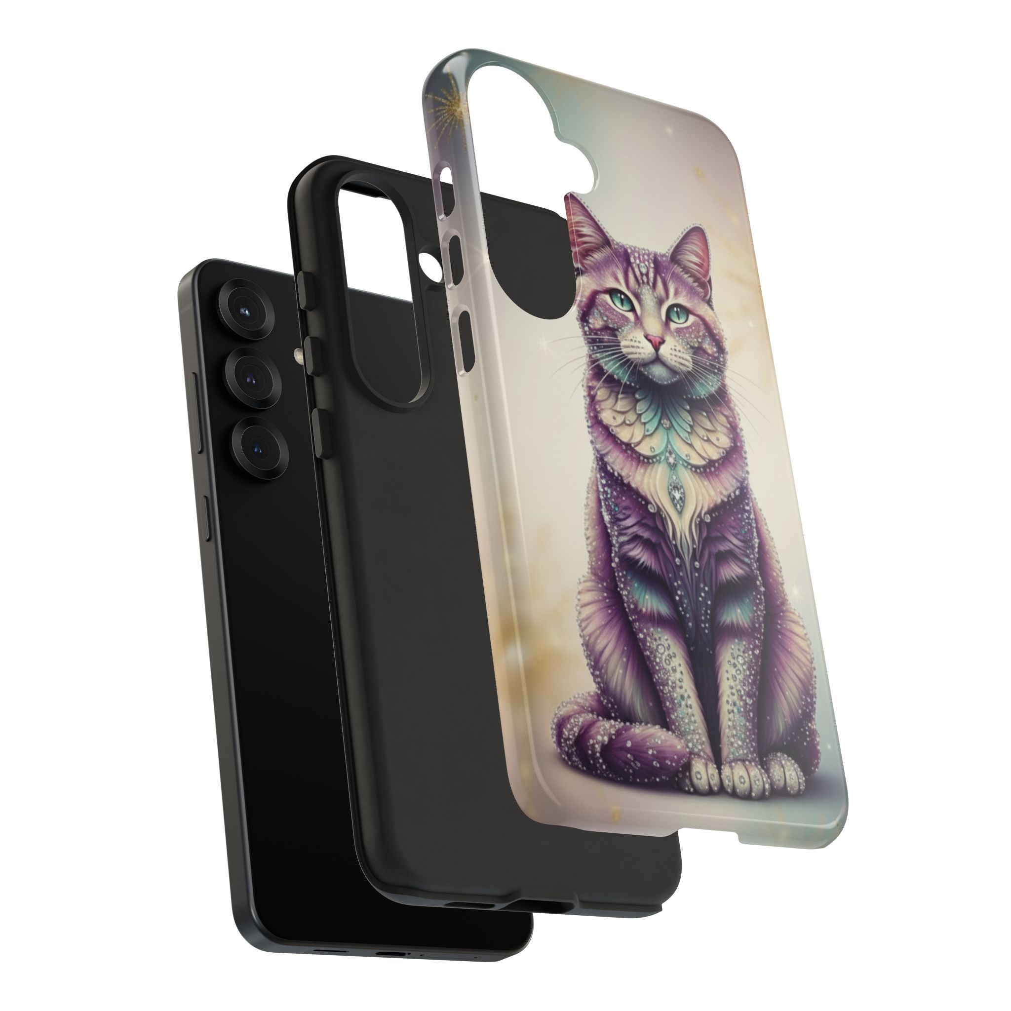 Mystic Cat Phone Case — Protective Tough Case with Enchanted Feline Design