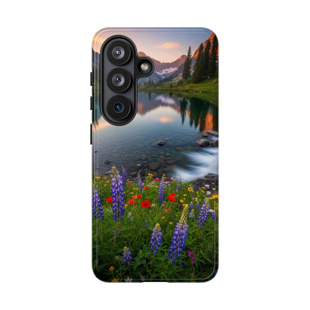 Mountain Wildflower Phone Case — Scenic Nature Tough Case