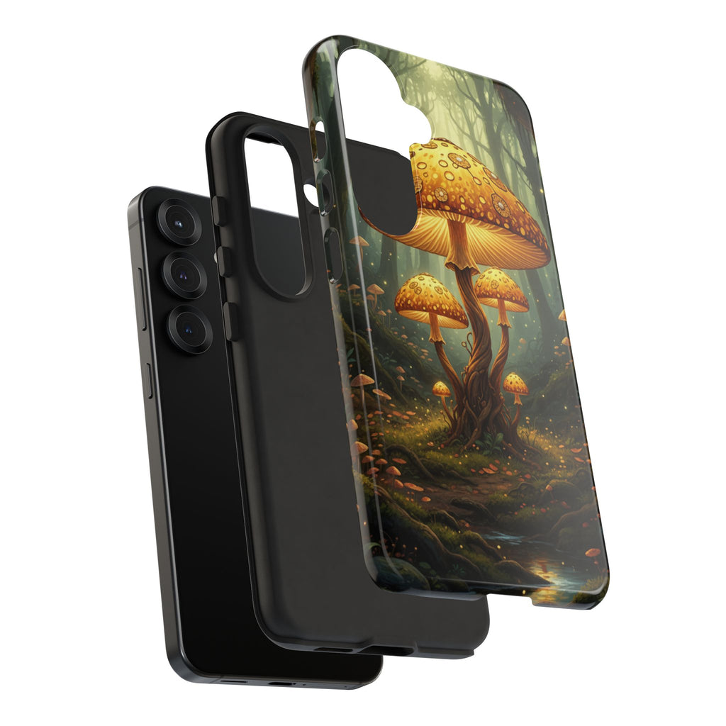 Mushroom Forest Tough Phone Case — Protective Fantasy Nature Design