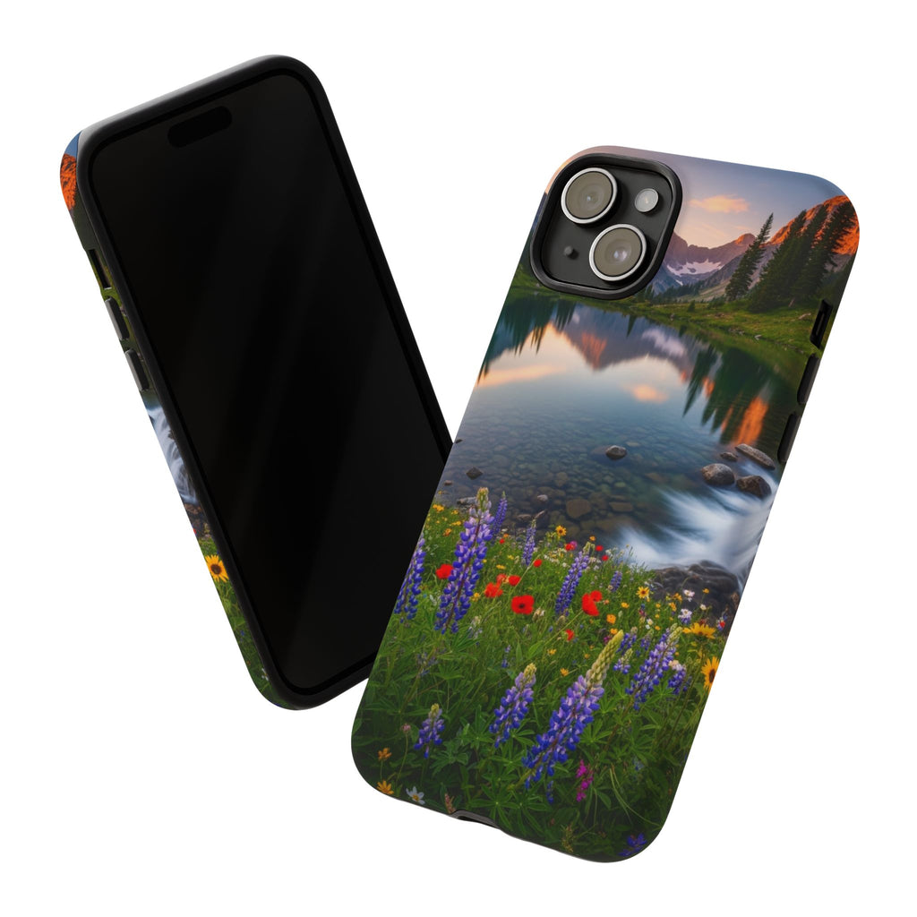 Mountain Wildflower Phone Case — Scenic Nature Tough Case