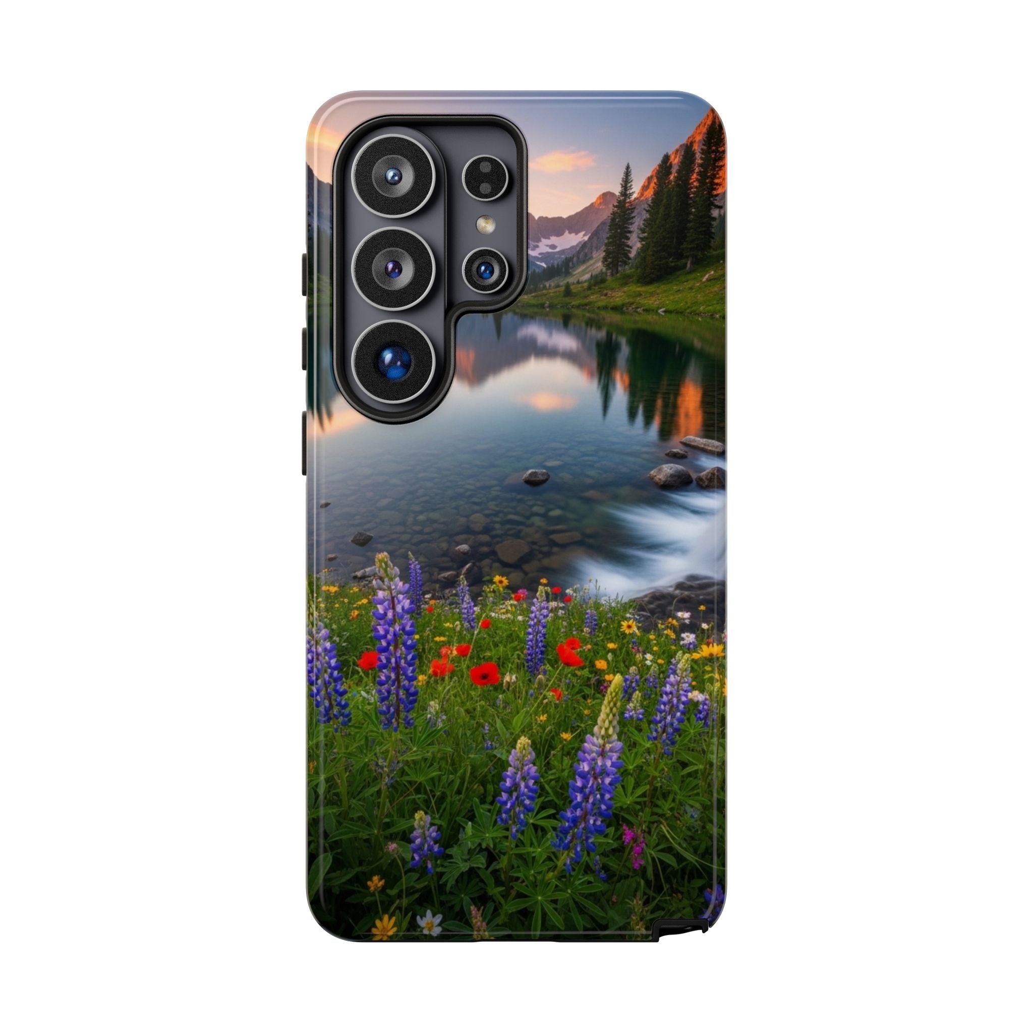 Mountain Wildflower Phone Case — Scenic Nature Tough Case