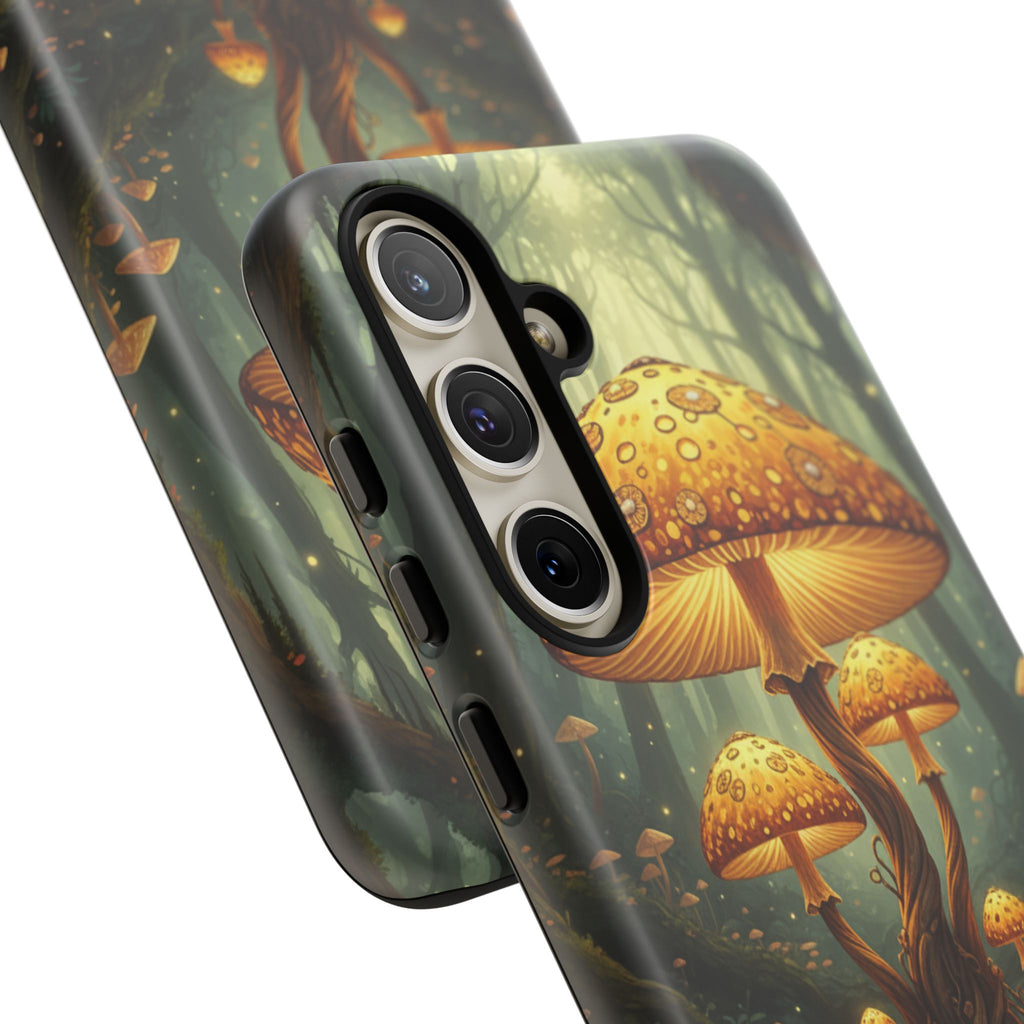 Mushroom Forest Tough Phone Case — Protective Fantasy Nature Design