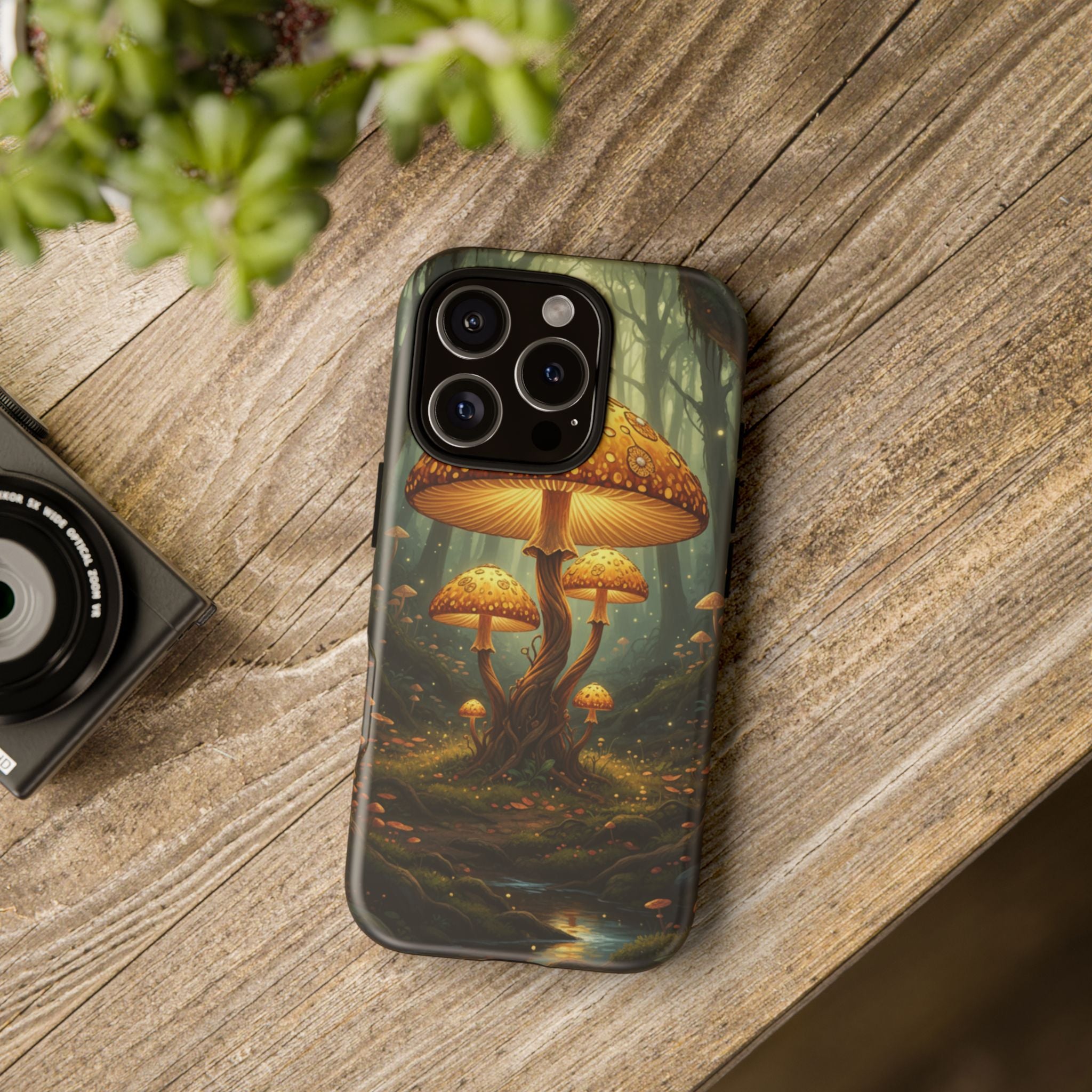 Mushroom Forest Tough Phone Case — Protective Fantasy Nature Design