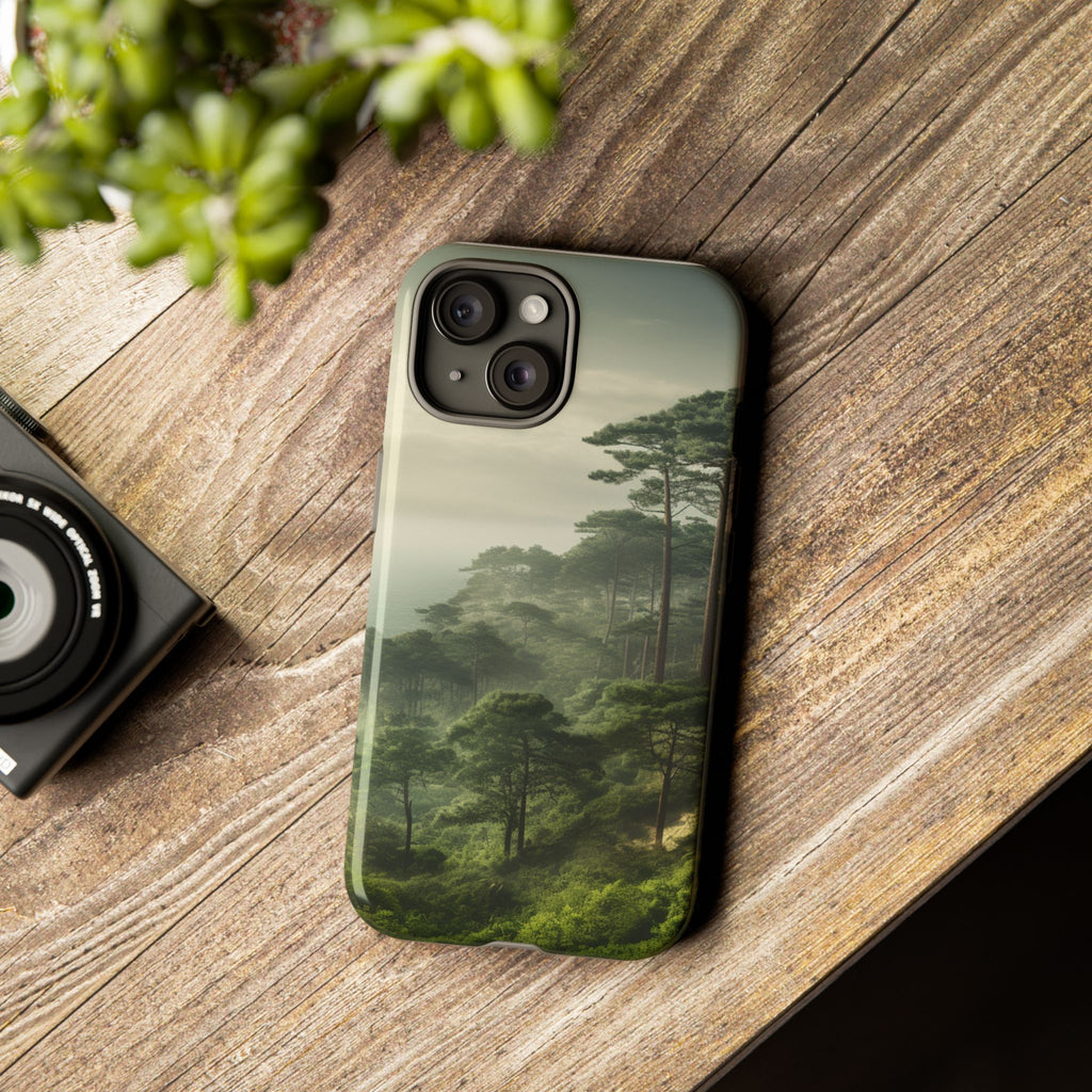 Phone Case, Tough Case for iPhone, Forest Print Phone Cover, Nature Lover Gift, Protective Phone Case, Outdoor Adventure Accessory