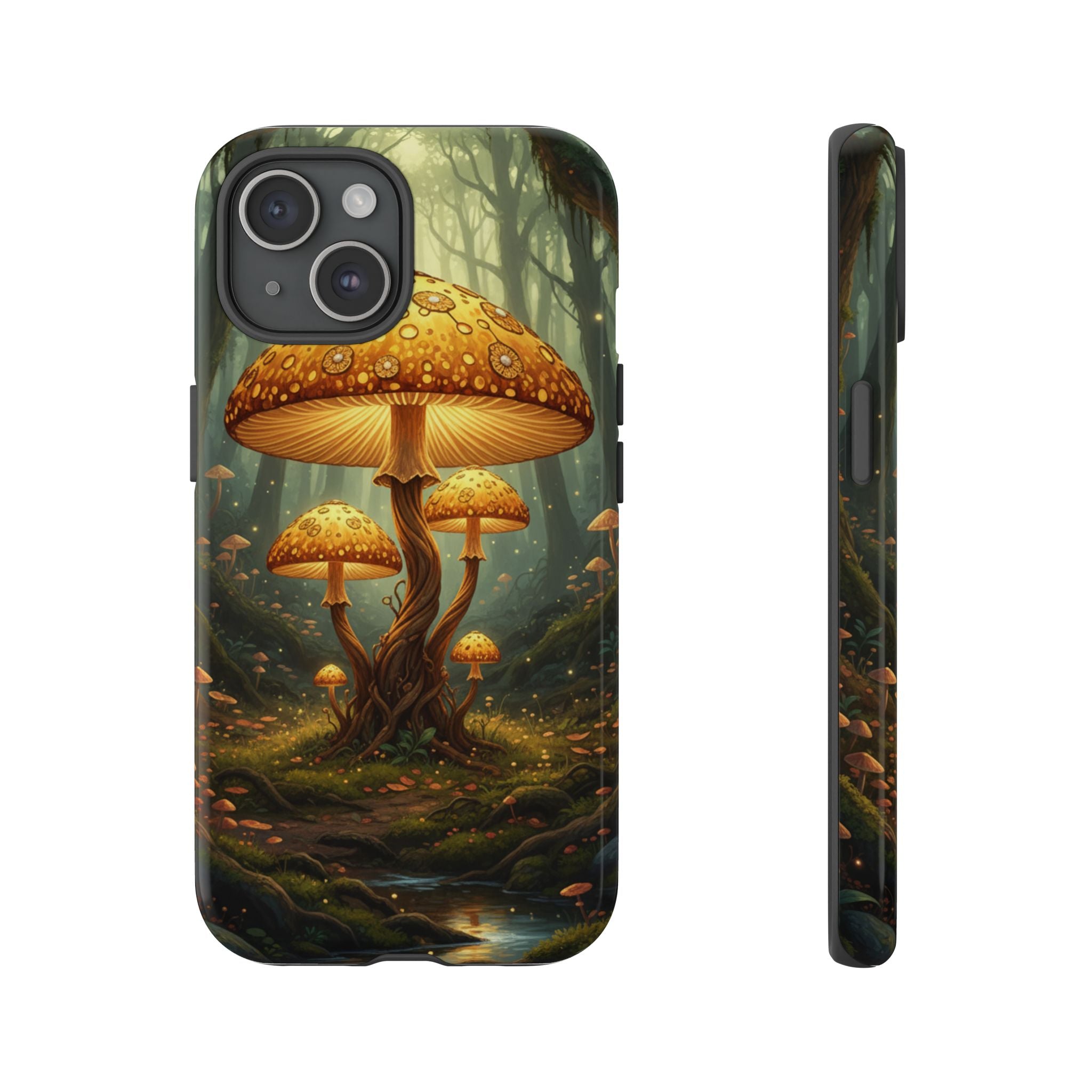 Mushroom Forest Tough Phone Case — Protective Fantasy Nature Design