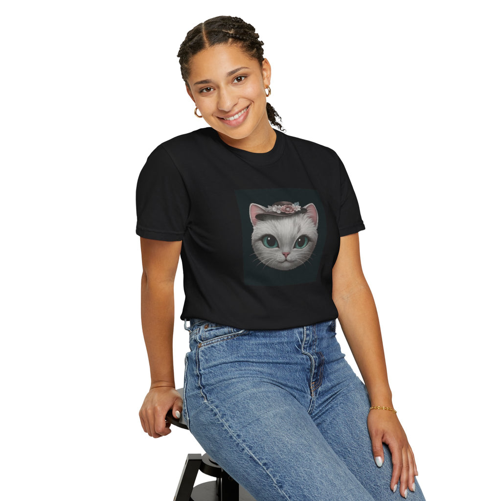 Cat Face Floral Crown T-Shirt