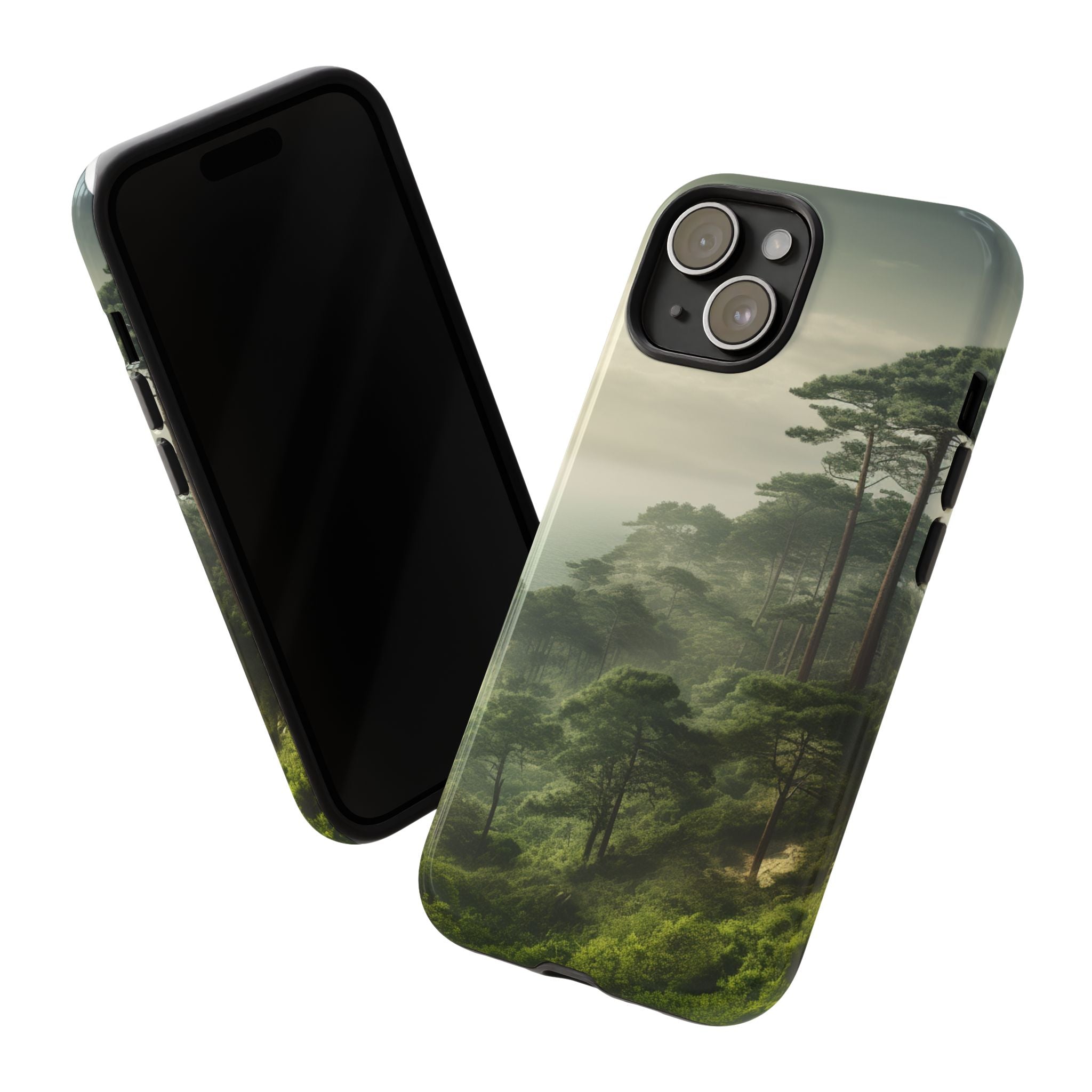 Phone Case, Tough Case for iPhone, Forest Print Phone Cover, Nature Lover Gift, Protective Phone Case, Outdoor Adventure Accessory