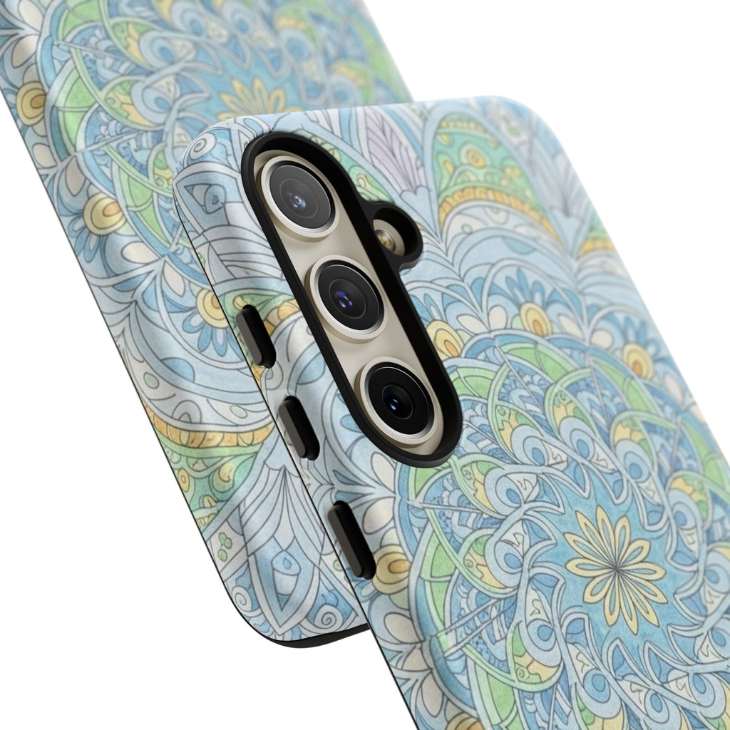 Mandala Floral Phone Case — Pastel Boho Tough Case