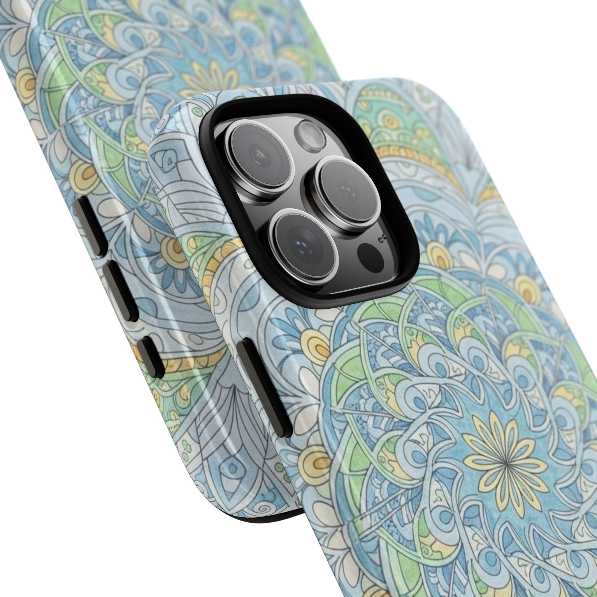 Mandala Floral Phone Case — Pastel Boho Tough Case