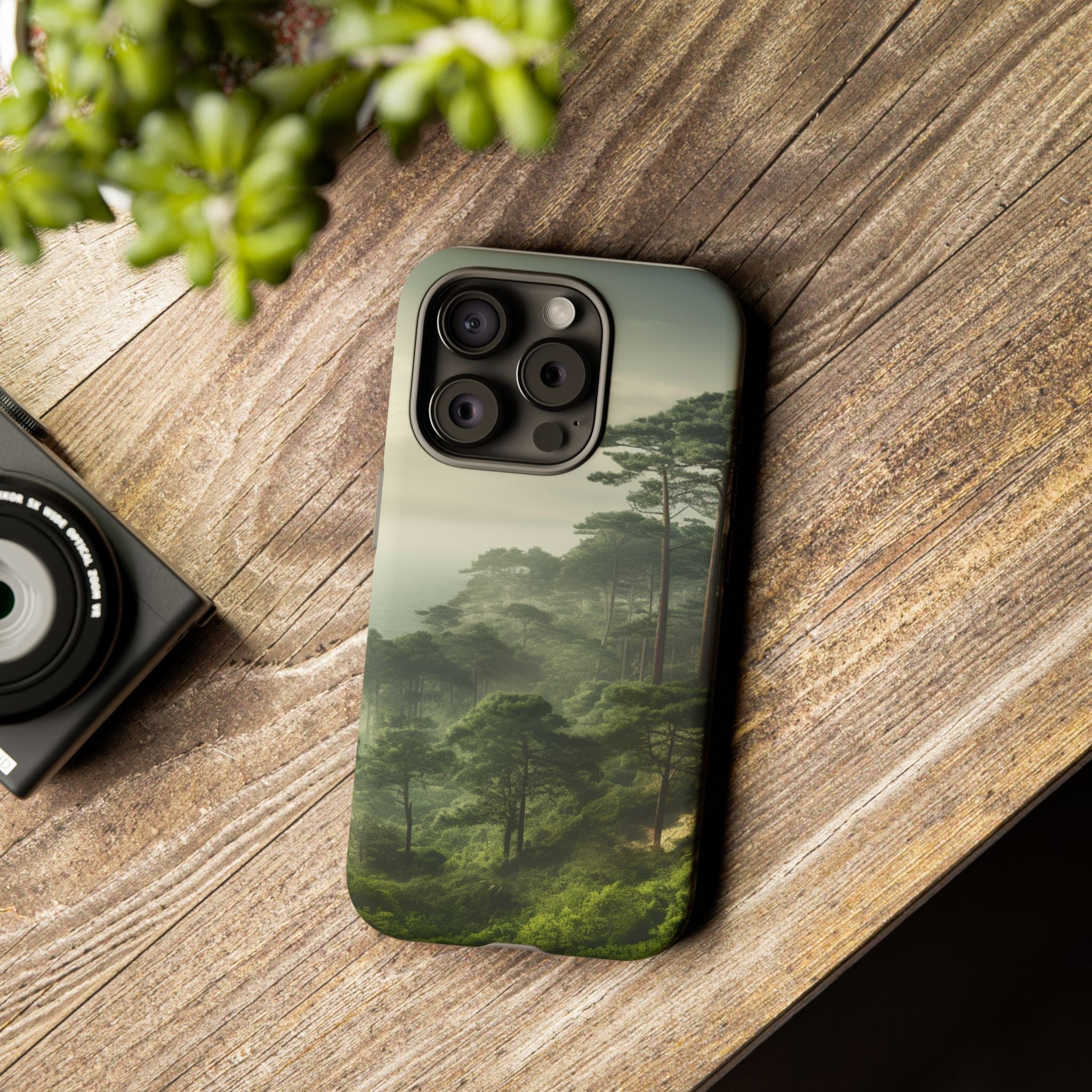 Phone Case, Tough Case for iPhone, Forest Print Phone Cover, Nature Lover Gift, Protective Phone Case, Outdoor Adventure Accessory