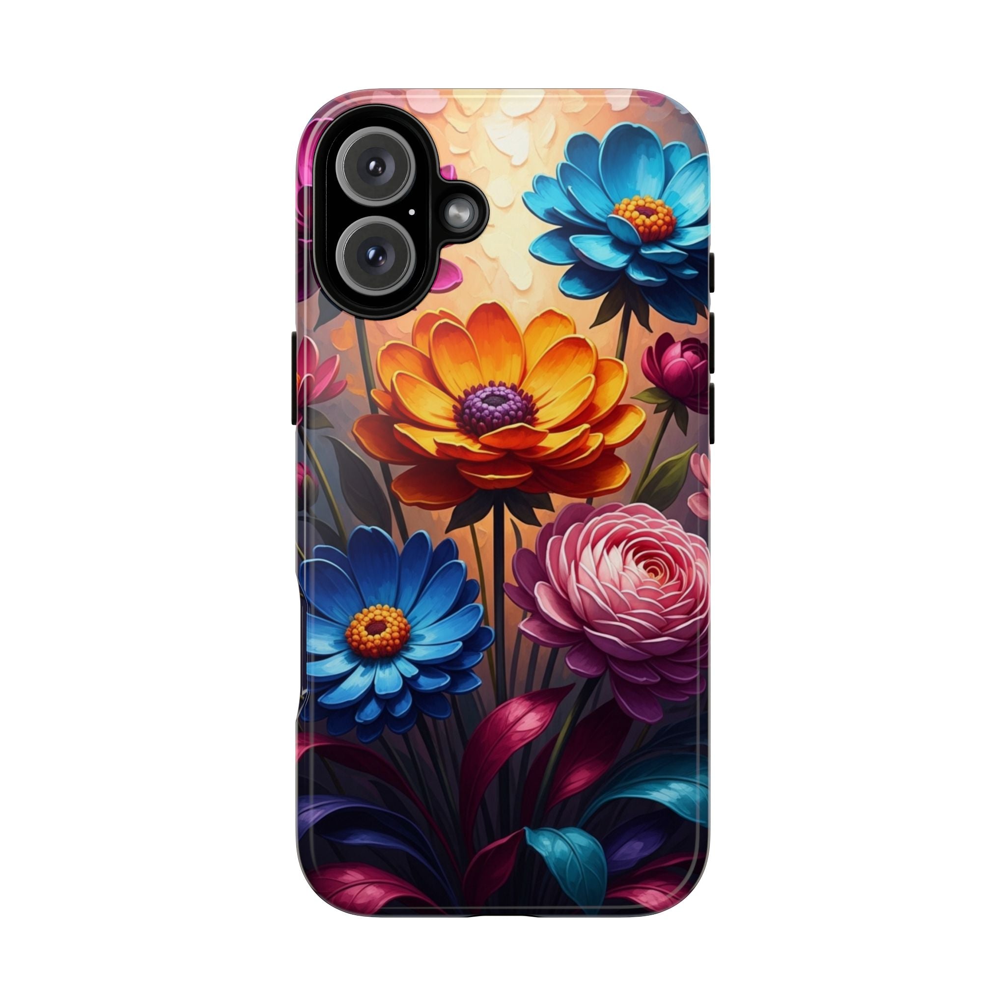 Floral Sunset Tough Phone Case — Vibrant Bloom Protective Cover